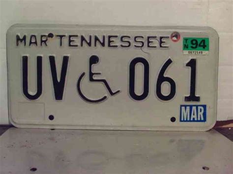 The product adds rfid functionality to a license plate to enable effortless and precise vehicle identification. 1994 Tennessee TN Handicapped License Plate Tag #UV-061