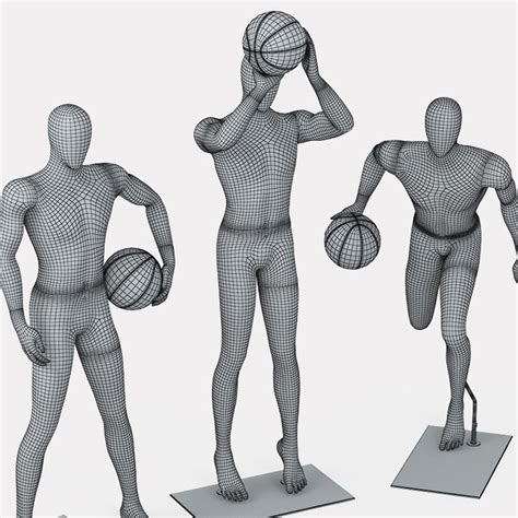 Faceless Mannequins Basketball 3d Turbosquid 1370013