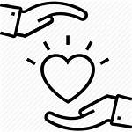 Kindness Icon Heart Hand Care Icons Courtesy