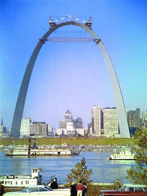Oct 28 1965 The Last Piece Of The Arch Is Fitted Into Place See The