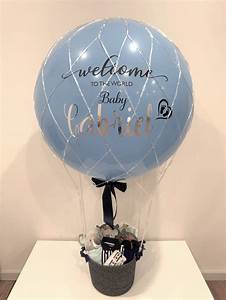 New Baby Helium Air Balloon Gift With Basket Balloonit