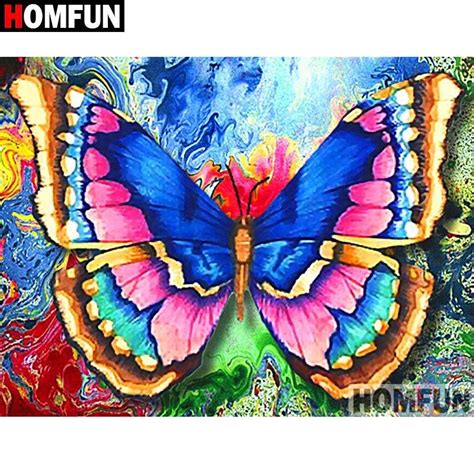5d Diamond Painting Colorful Painted Butterfly Kit Bonanza Marketplace