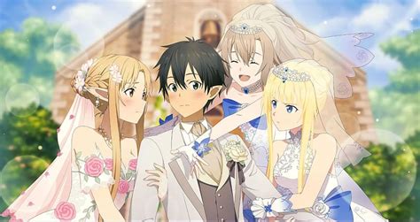 Anime Wedding Sword Art Online Wedding Dress Pointed Ears Asuna
