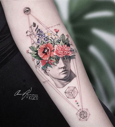 Top 197 Abstract Flower Tattoo Designs