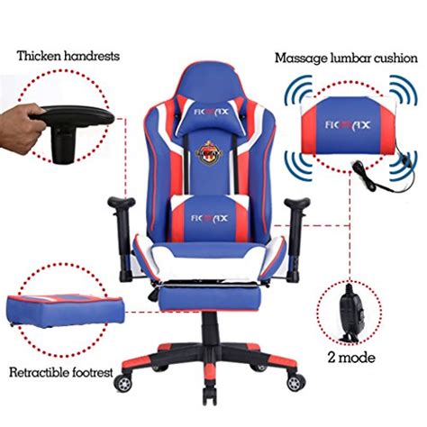 Ficmax Ergonomic Computer Racing Chair Leather Swivel Executive Office