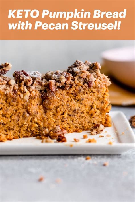 In another medium bowl, mix together the pumpkin, sugar, eggs, butter, vanilla and buttermilk. Keto (or Not!) Pumpkin Bread with Pecan Streusel Topping ...