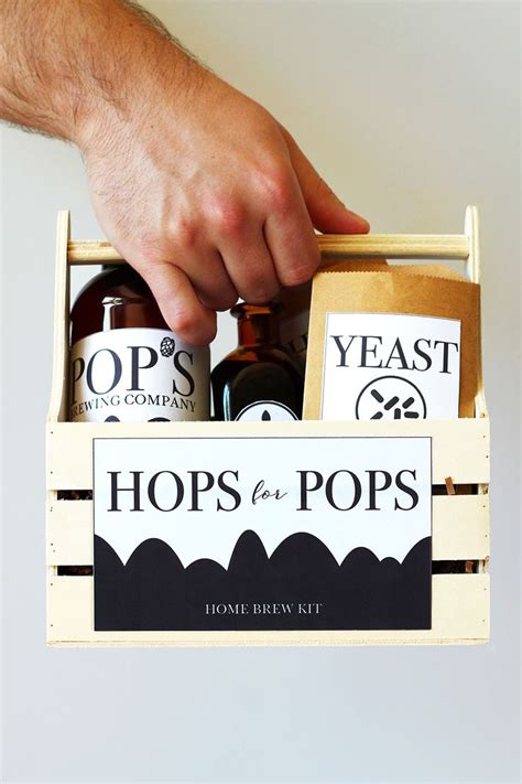 Diy Fathers Day Homebrew Kit With Printables Squirrelly Minds