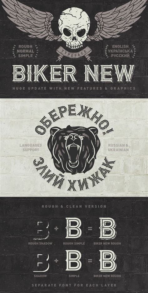 Biker Remastered Font Graphics In 2021 Tattoo Lettering Design