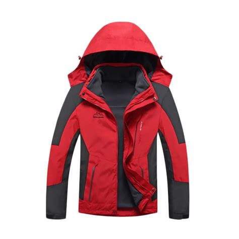 Buy M 4xl Unisex Inner Fleece Waterproof Hooded Jacket