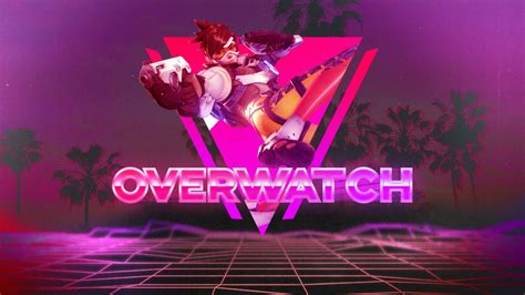 Wallpaper Tracer Overwatch Tracer 1980s 1920x1080