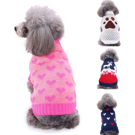Pet Dog Winter Keep Warm Jumper Sweater Clothes Puppy Cat Soft Knitwear