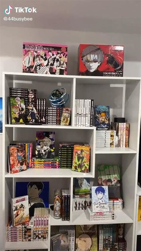 Cute Manga Shelf Inspo 🌱 Video Cute Room Ideas Otaku Room Kawaii Room