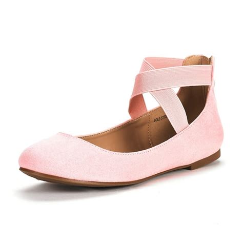 Dream Pairs Dream Pairs Womens Ballet Flats Elastic Ankle Strap Mary