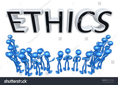 Ethics Group Original 3d Characters Illustration Stock Illustration