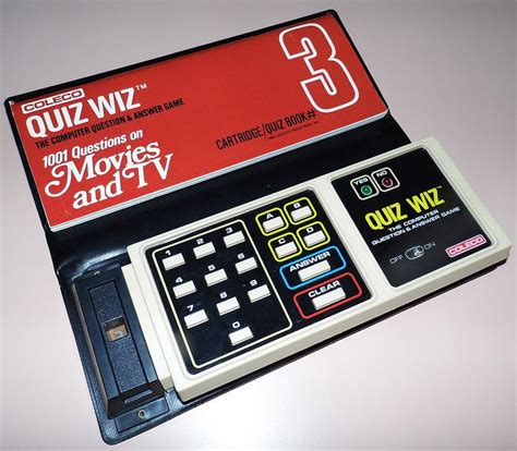 Vintage Coleco Quiz Wiz Electronic Handheld Game With Cartridge 3