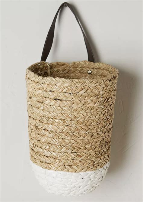 Anthropologie Braided Hanging Basket