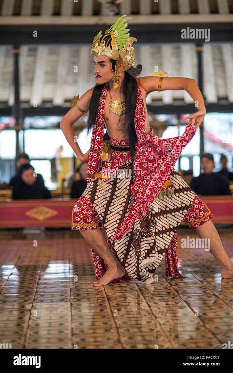 Dancer Performing A Traditional Javanese Dance At The Sultans Palace