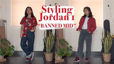 How I Style My Air Jordan 1 Banned Mid Sneakers Retro Outfit Ideas