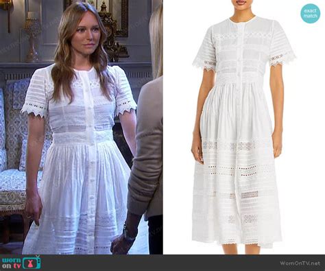 Wornontv Abigails White Lace Short Sleeve Dress On Days Of Our Lives Marci Miller Clothes