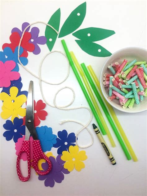 Lei Supplies Hawaiian Lei And Grass Crown Craft Project For Kids The