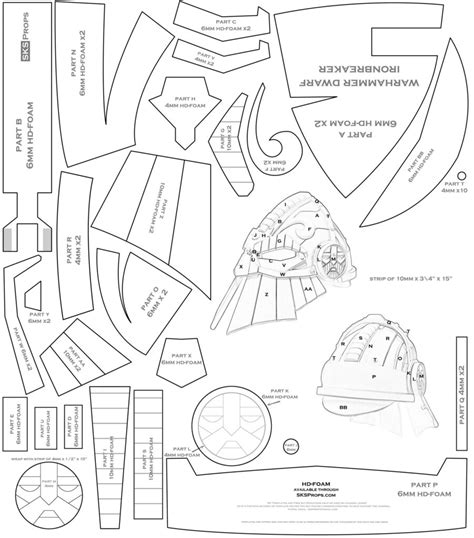 Printable Free Foam Helmet Template Pdf Printables Template Free