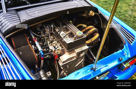 Renault Alpine Engine Block In The Rear Of The Sports Car From France