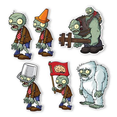Plants Vs Zombies 2 Wall Decals Special Front Yard Zombie Set Ii Six