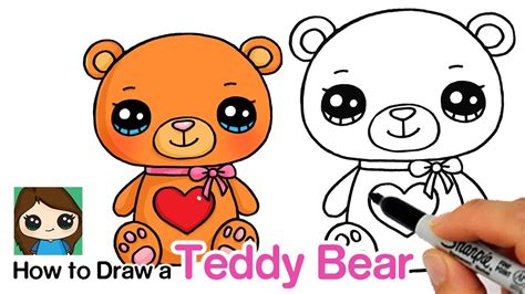 Cute Teddy Bear Drawing Free Download On Clipartmag