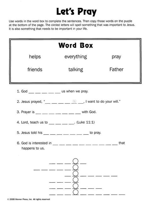 Free Printable Bible Worksheets Printable World Holiday