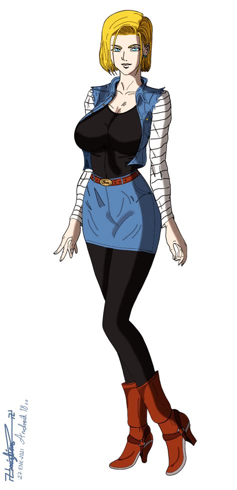 android 18 by khriz10 on deviantart