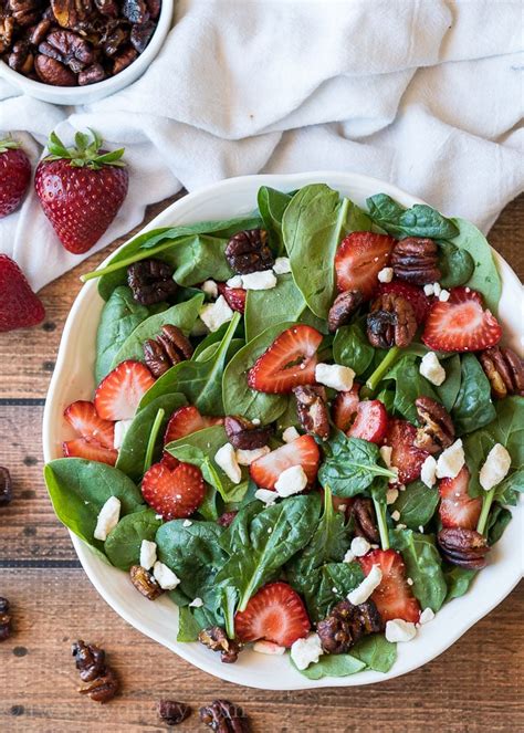Strawberry Spinach Salad With Candied Pecans I Wash You Dry