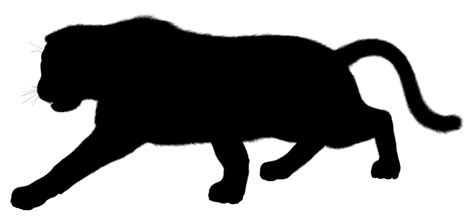 Onlinelabels Clip Art Furry Panther Silhouette