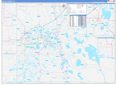 Polk County Fl Zip Code Maps Color Cast