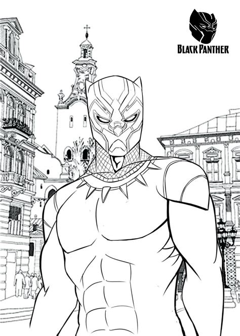 Black Panther Marvel Comics Character Printable Coloring