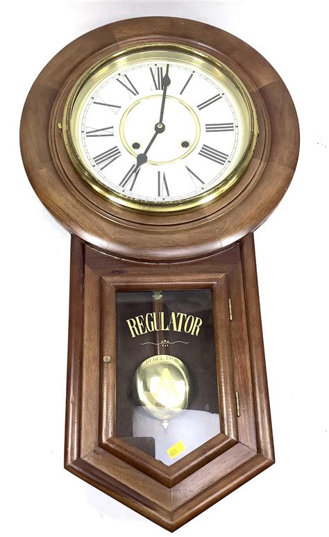 Lot Vintage Regulator Pendulum Wall Clock