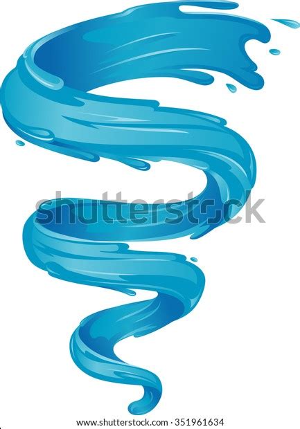 Water Spiral Form Dynamic Swirling Water Stock Vector Royalty Free