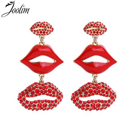 Joolim Jewelry Wholesale3 Red Lips Dangle Earring Fashion Jewelry