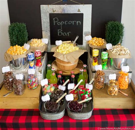 Popcorn Bar Ideas For A Buffet Moms And Munchkins