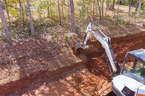 Construction Site Excavation Buckets Of A Crawler Excavator Digging