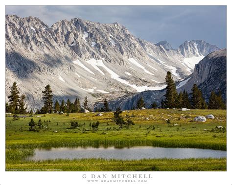 G Dan Mitchell Photograph Mountains Alpine Tarn Dark Clouds G Dan