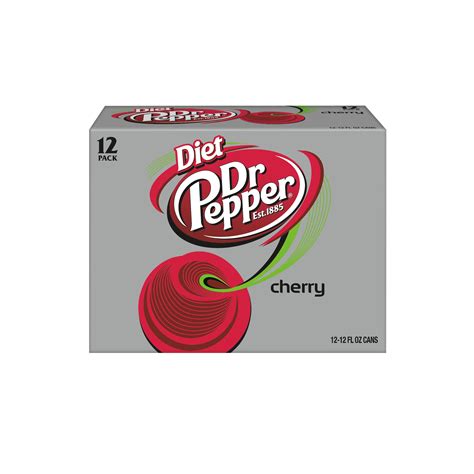 Diet Dr Pepper Cherry Soda 12 Fl Oz Cans 12 Pack
