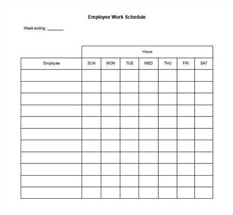 Free Schedule Templates In Ms Word