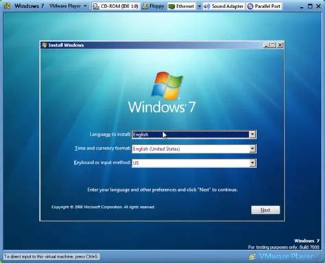 Play With Your Computer Vmware Tutorial How To Install Windows 7