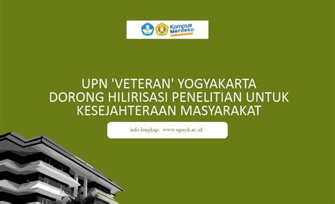 Upn Veteran Yogyakarta Dorong Hilirisasi Penelitian Untuk