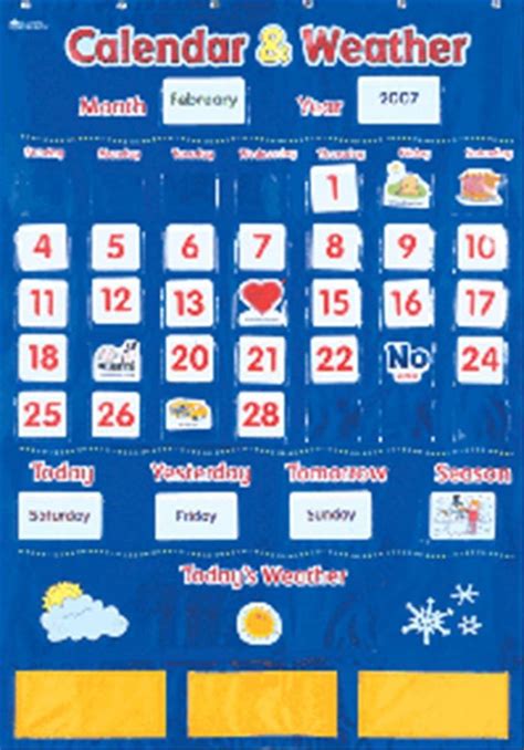 Learning Resources Calendar And Weather Pocket Chart