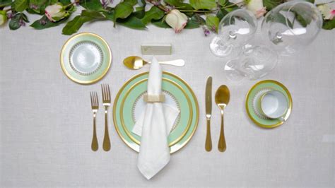 For a table that makes a statement, set it with a single color. Watch How to Set a Dinner Table | Architectural Digest ...