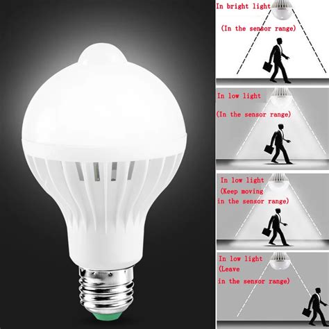 E27 Led Bulb Light Pir Motion Sensor Lamp Globe Lamp 5w 特価キャンペーン