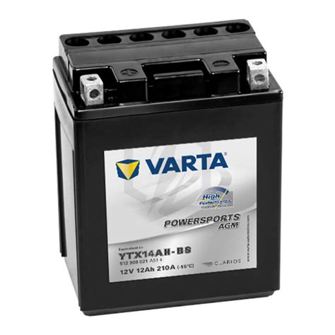 Batterie Moto Varta Agm Ytx14ah Bs 12v 12ah 210a 512908021