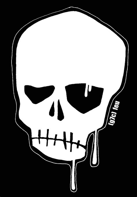 Printable Cut Out Skull Stencil