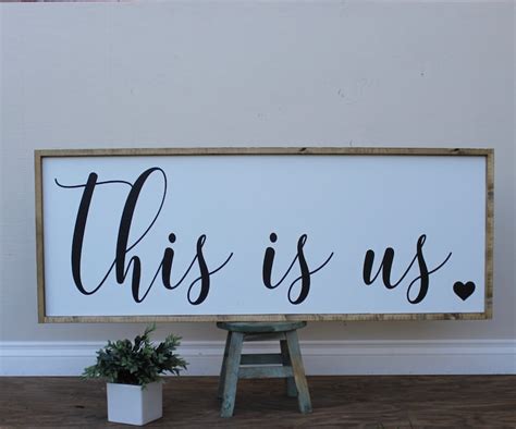 This Is Us Bedroom Decor Wooden This Is Us Sign Large Etsy